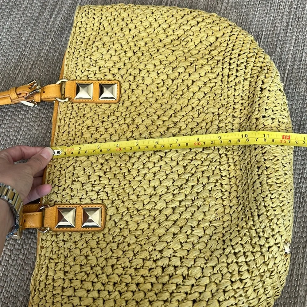 Michael Kors Santorini Woven Straw Tote Bag